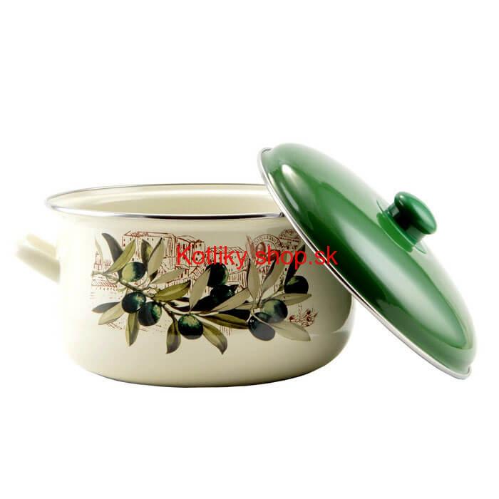 Smaltovaný kastról s pokrievkou 3,3 L OLIVA