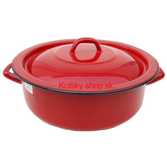 Smaltovaný červený kastról 3,5 L