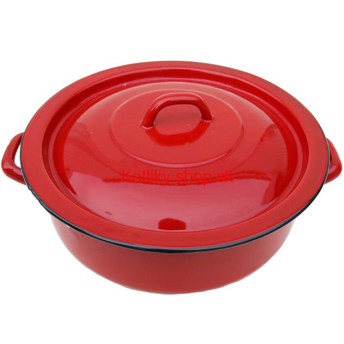 Smaltovaný červený kastról 4,5 L