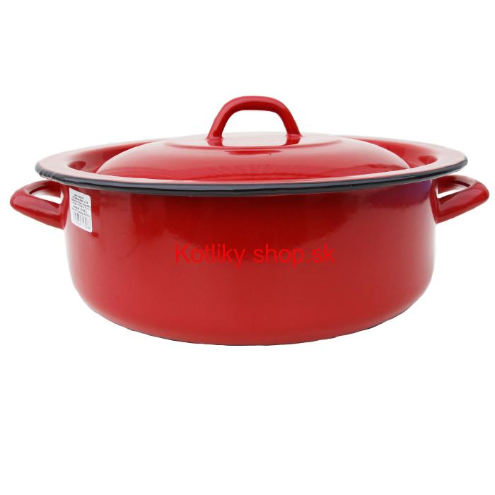 Smaltovaný červený kastról 4,5 L