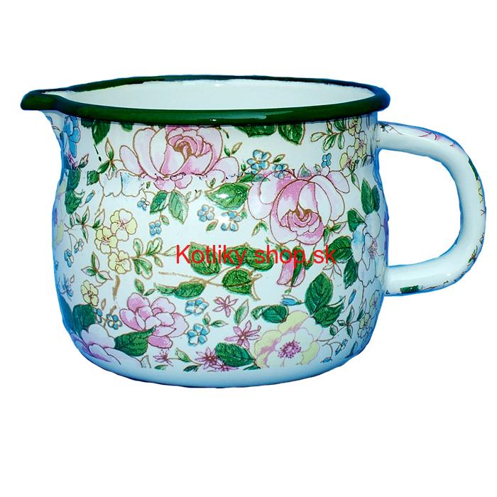 Smaltovaný hrnček s výlevkou 1 L
