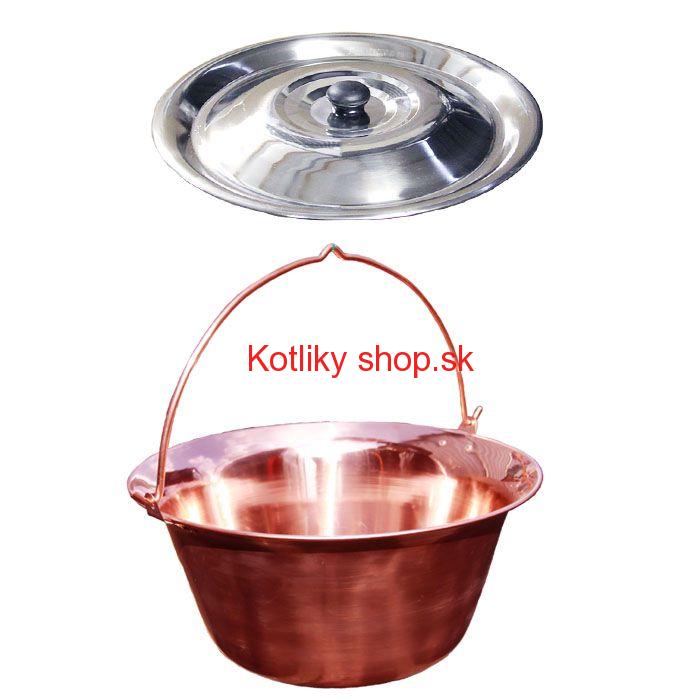 Medený kotlík 10 L + antikorová pokrievka