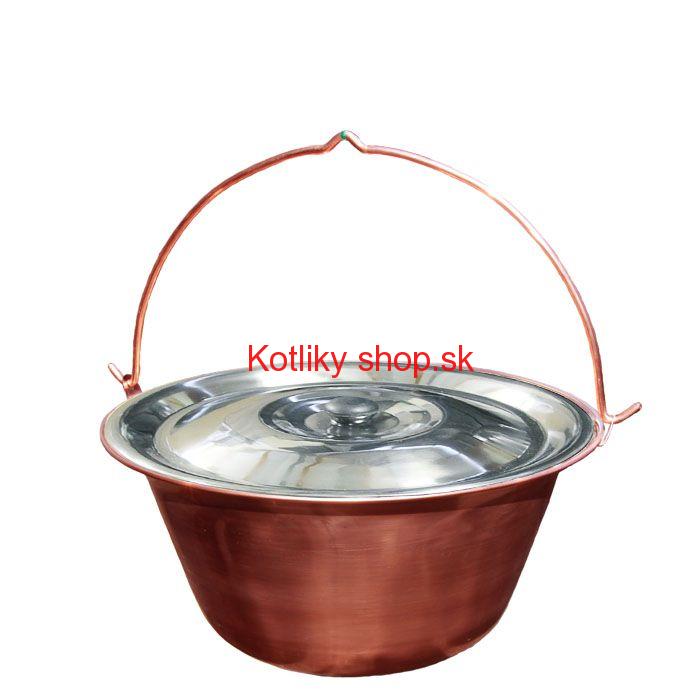 Medený kotlík 30 L + antikorová pokrievka