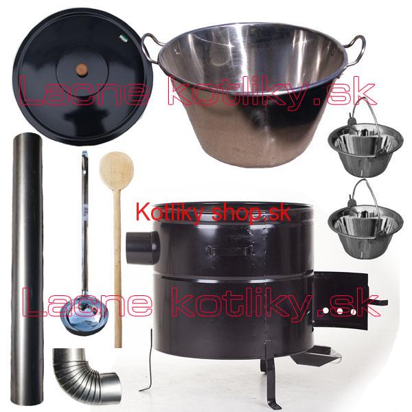 Zabíjačková nerezová súprava 80L MAX + 2 servírovacie kotlíky