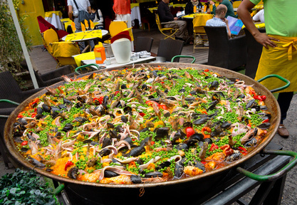 Smaltovaná grilovacia panvica Paella 36 cm