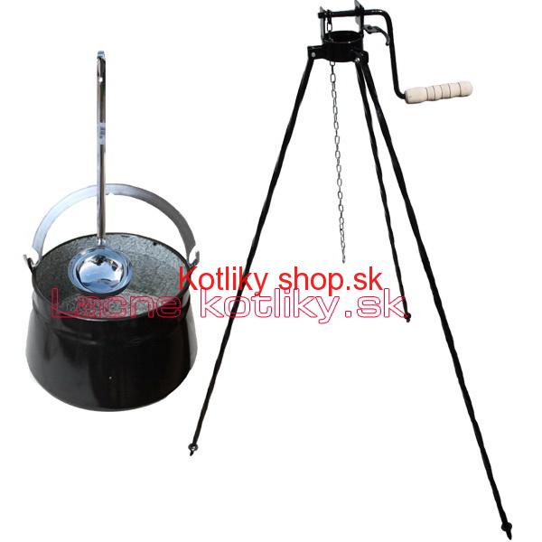Kotlík na ryby 30 L + trojnožka s kladkou