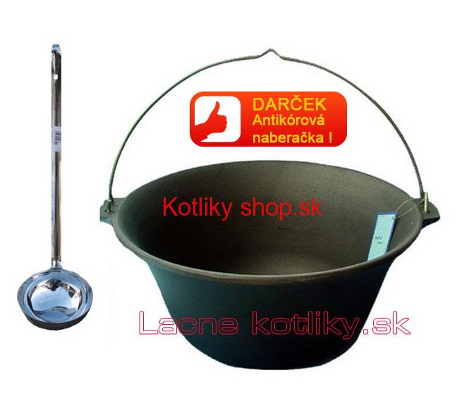 Liatinový kotlík 7,2 L + antikórová naberačka