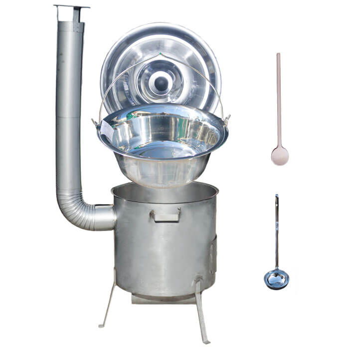 Nerezový kotlík 15 L (1,2 mm) INOX, zosilnená vysoká nerezová kotlina 36 cm KOMFORT