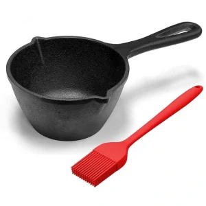 Liatinová rajnica (kastról) 0,5 l + silikónová maslovačka