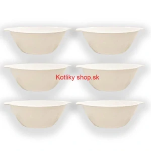 Sada 6 ks: Plastová miska na fajnový kotlíkový guláš a polievky – 500 ml