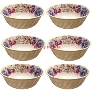 Plastová miska s kvetinovým vzorom (750 ml) – teraz v sade 6 kusov!