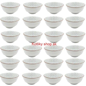 Sada 24 ks veľkých keramických misiek na guláš a polievky, 1 liter