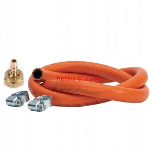 Plynová hadica 2,5 m + 2 svorky + ľavá matica (20 bar)