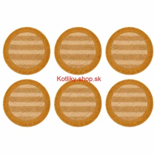 Okrúhle prírodné podložky pod tanier so strapcami 37 cm, 6 ks