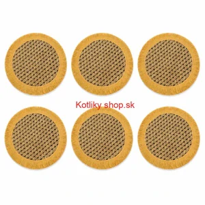 Prírodné podložky pod tanier so strapcami 37 cm, 6 ks