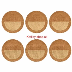 Prírodné podložky pod tanier so strapcami 37 cm, 6 ks