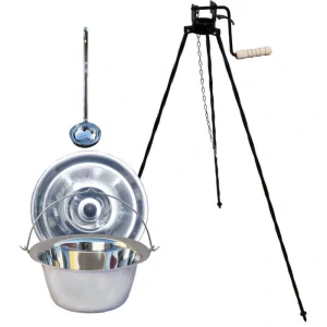 Antikorový kotlík 8 L + stojan s kladkou VAR