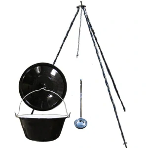 Smaltovaný kotlík 8 L + pokrievka + stojan