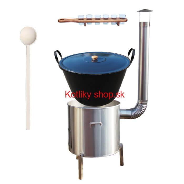 Zabíjačková nerezová súprava 80 L + štamperlíky