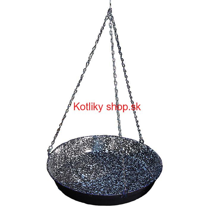 Panvica smaltovaná s reťazou