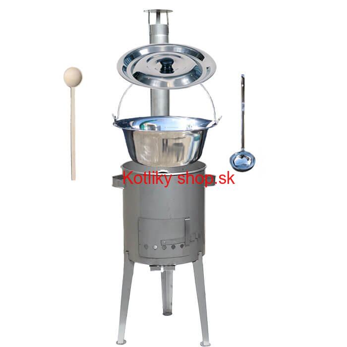 Antikorový kotlík 20 L (1,2 mm) + nerezová kotlina 42 cm LUXUS