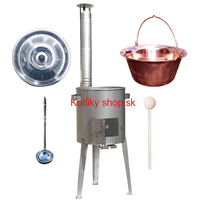 Medený kotlík 20 L (1,2 mm) + nerezová kotlina 42 cm LUXUS