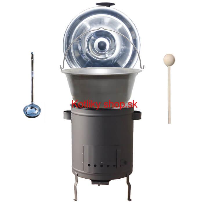 Nerezový kotlík 20 L (1,5 mm) + hrubostenná (1,5 mm) a žiaruvzdorná kotlina 42 PLUS 600