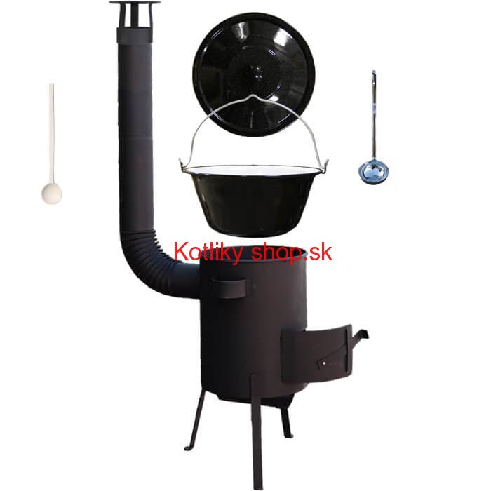 Smaltovaný kotlík 20 L + žiaruvzdorná kotlina 42 PLUS 600 4 MM