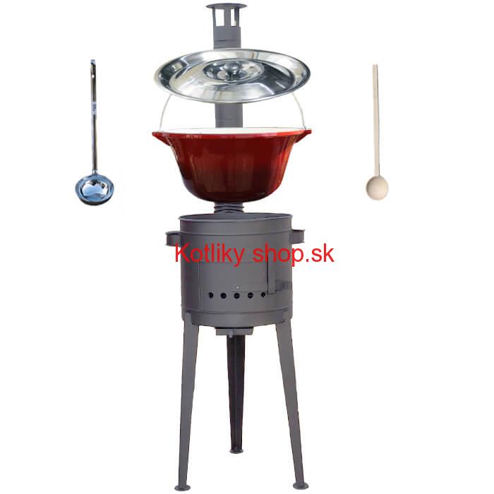 Liatinový kotlík so smaltovanou úpravou 16 L + vysoká kotlina 36 PLUS 600