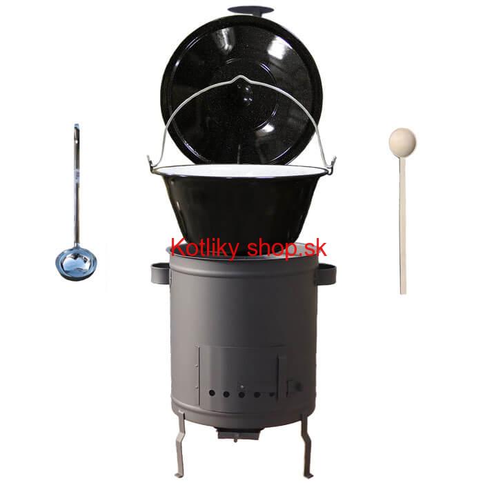 Smaltovaný kotlík 30 L (1,2 mm) + hrubostenná (1,5 mm) a žiaruvzdorná kotlina 45 PLUS 600