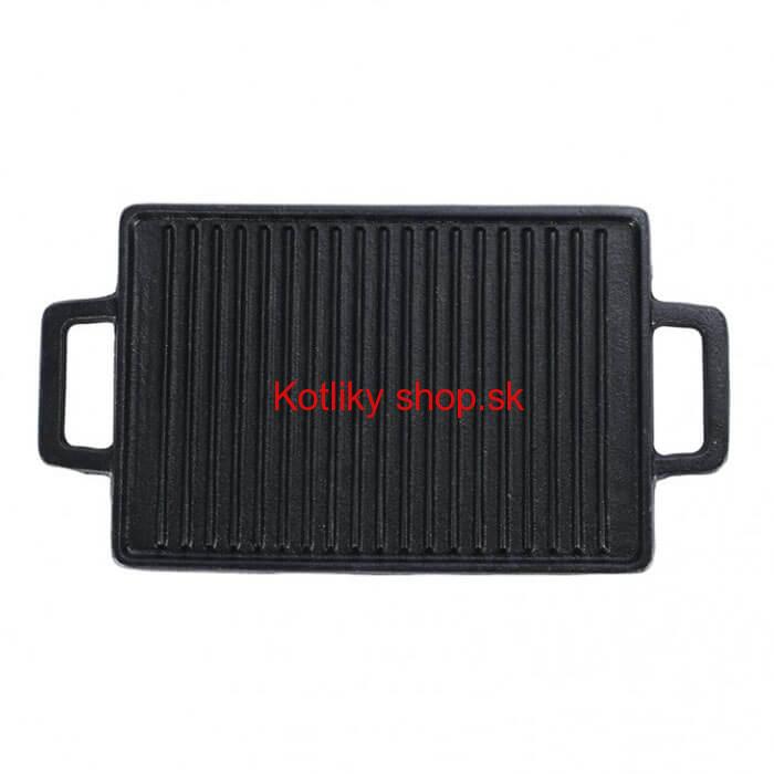 Liatinová grilovacia mini doska – obojstranná 28,5 x 14,5 cm