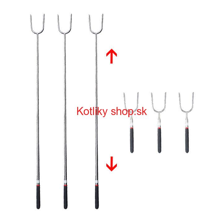 Vidličky na opekanie 24,5 cm - 84,5 cm – teleskopické 6 ks