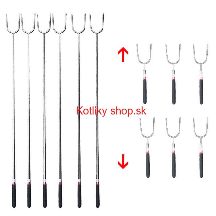 Vidličky na opekanie 24,5 cm - 84,5 cm – teleskopické 12 ks