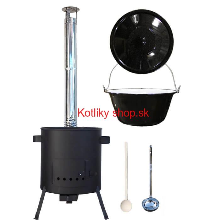 Smaltovaný kotlík 20 L + žiaruvzdorná kotlina (1 mm) 42 PLUS 600