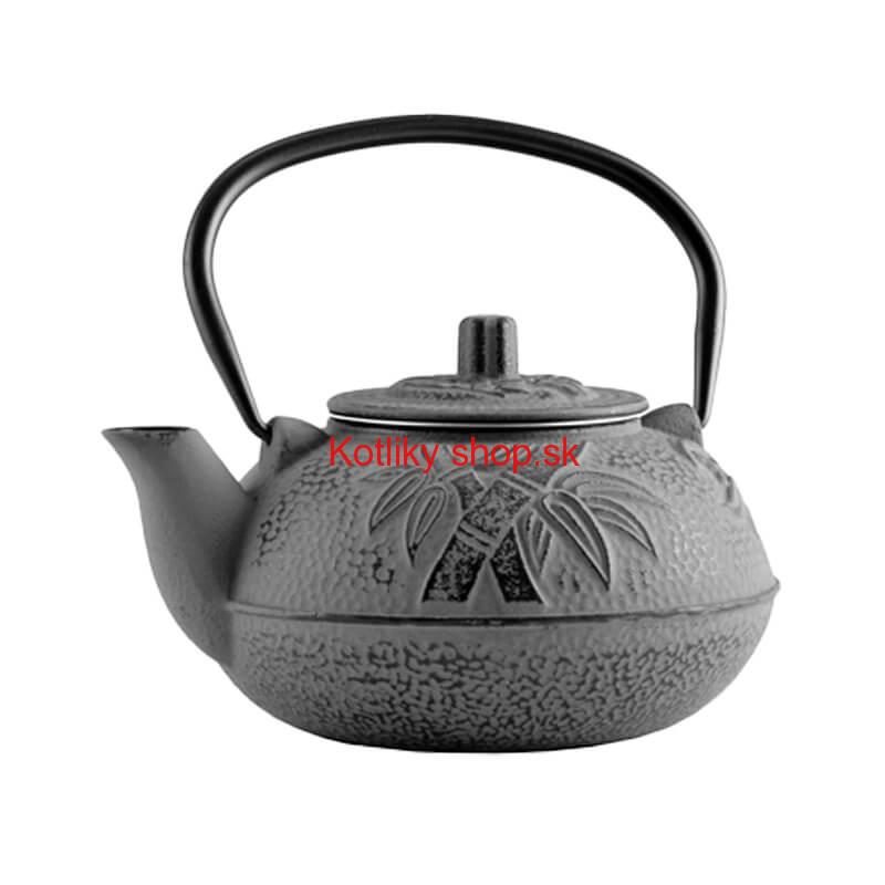 Liatinový čajník 600 ml šedý