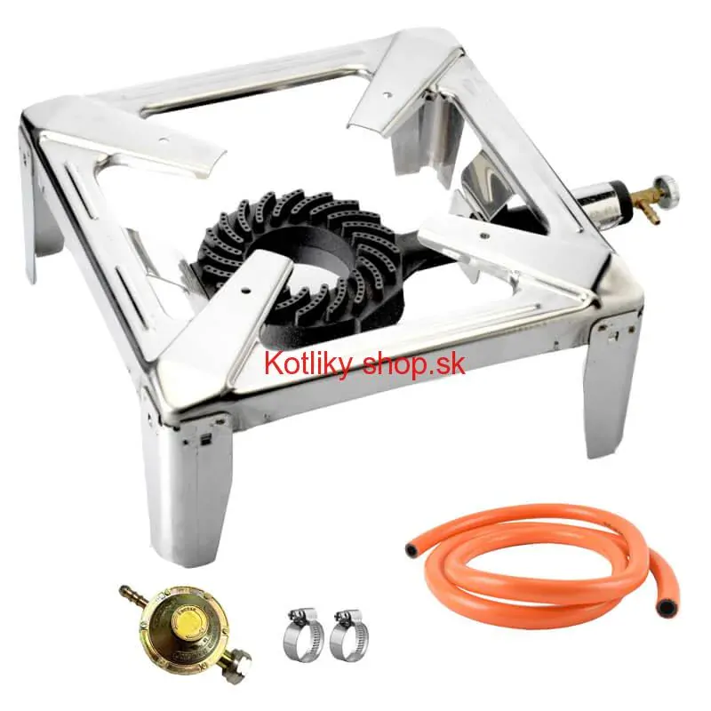 Plynový horák - varič 3,5 kW PB INOX + pripojovacie príslušenstvo