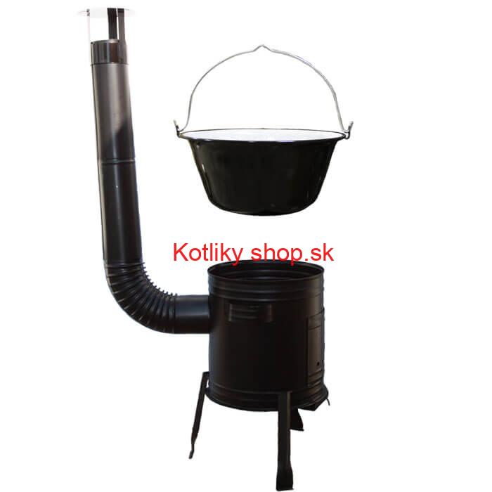 Smaltovaný kotlík 10 L (1,2 mm) + kovová kotlina 31 CLASSIC (KOV) Easy party