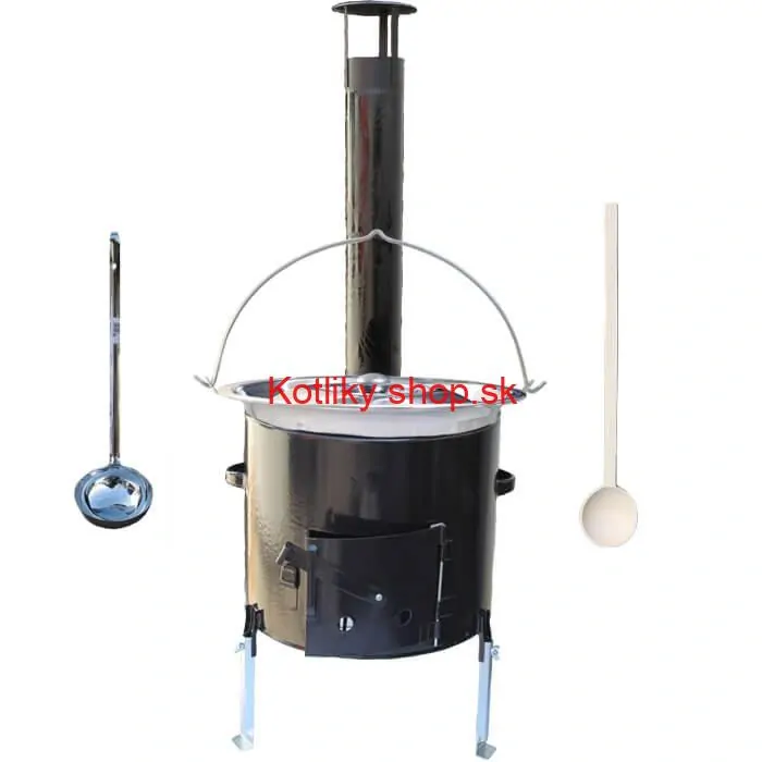 Antikorový kotlík 8 L (0,8 mm) + smaltovaná kotlina 31 cm + vareška a naberačka Easy party