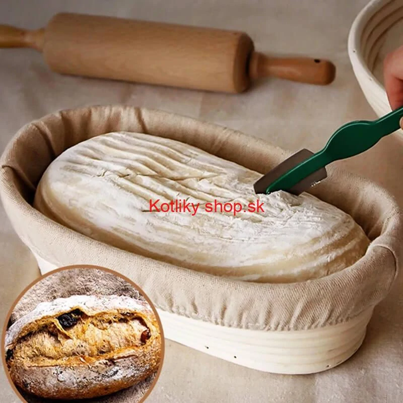 Ratanová miska na kysnutie chleba – oválna