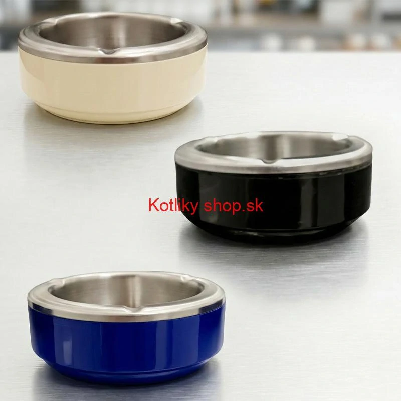 Odolný kovový popolník z nerezovej ocele (3 farby)