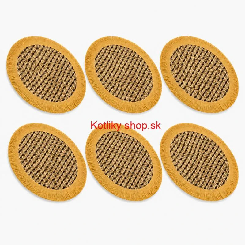 Prírodné podložky pod tanier so strapcami 37 cm, 6 ks
