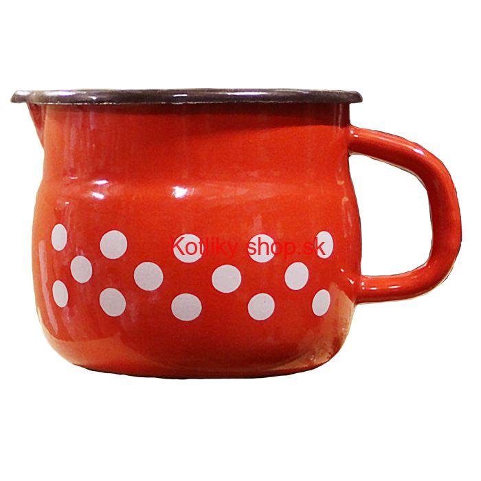 Smaltovaný hrnček s výlevkou 1 L