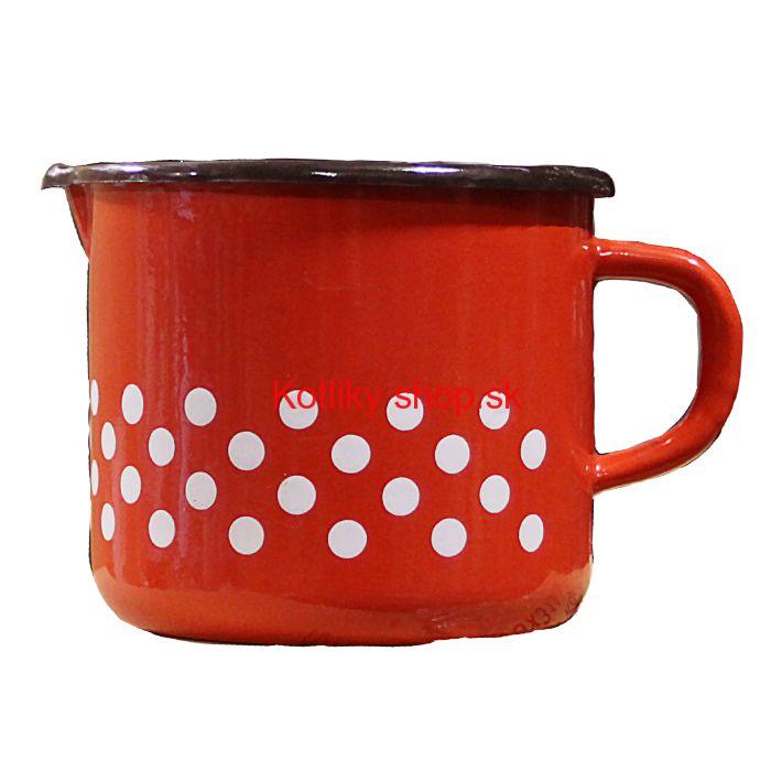 Smaltovaný hrnček 1,5 L (bodky)
