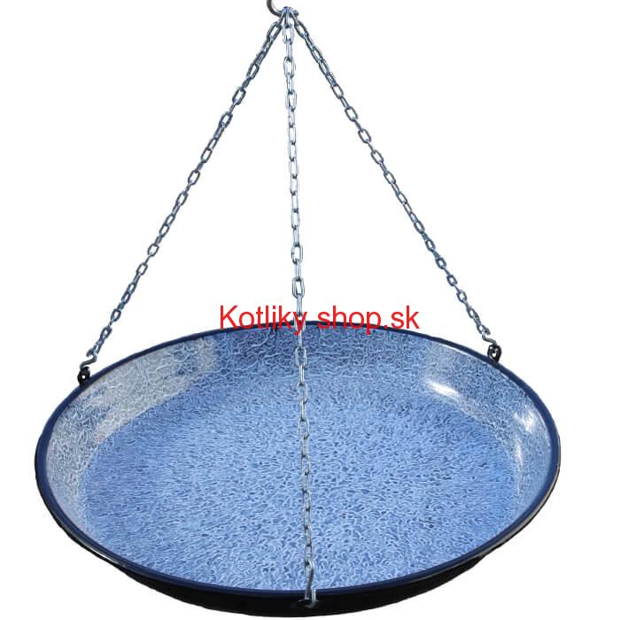 Smaltovaná grilovácia panvica s reťazou