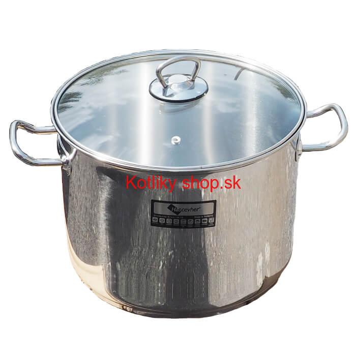 Nerezový hrniec 11 L + sklenená pokrievka
