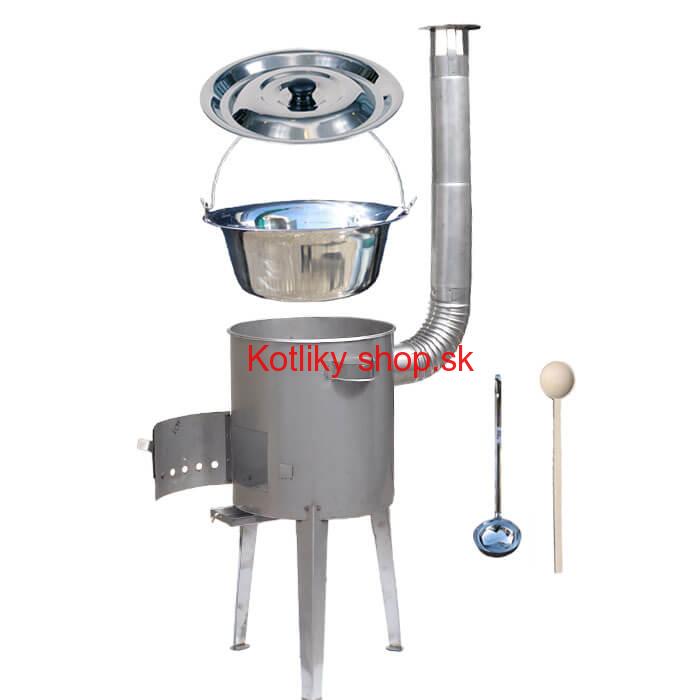 Antikorový kotlík 20 L (1,2 mm) + nerezová kotlina 42 cm LUXUS