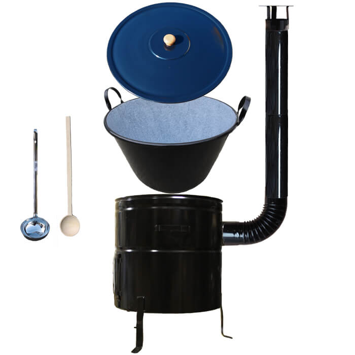 Smaltovaný kotol 60 L + kovová kotlina 53 cm BIG PARTY