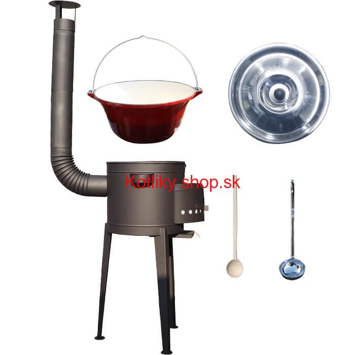 Liatinový kotlík so smaltovanou úpravou 16 L + vysoká kotlina 36 PLUS 600