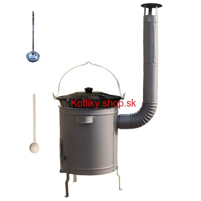 Smaltovaný kotlík 30 L (1,2 mm) + hrubostenná (1,5 mm) a žiaruvzdorná kotlina 45 PLUS 600