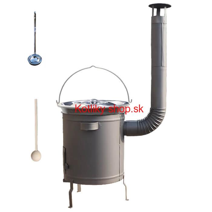 Nerezový kotlík 30 L (1,5 mm) + hrubostenná (1,5 mm) a žiaruvzdorná kotlina 45 PLUS 600